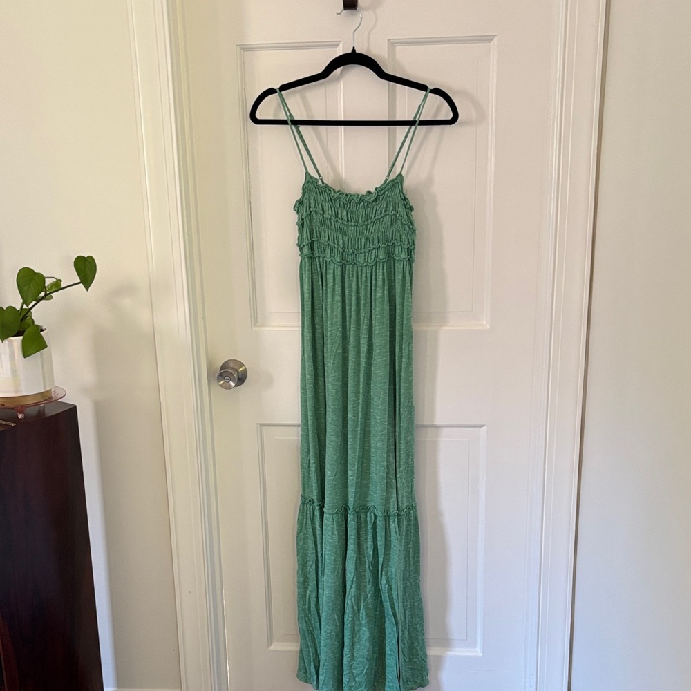 Studio M Green and White Striped Dress